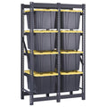 Husky 4-Tier Tote Steel Storage Rack in Black